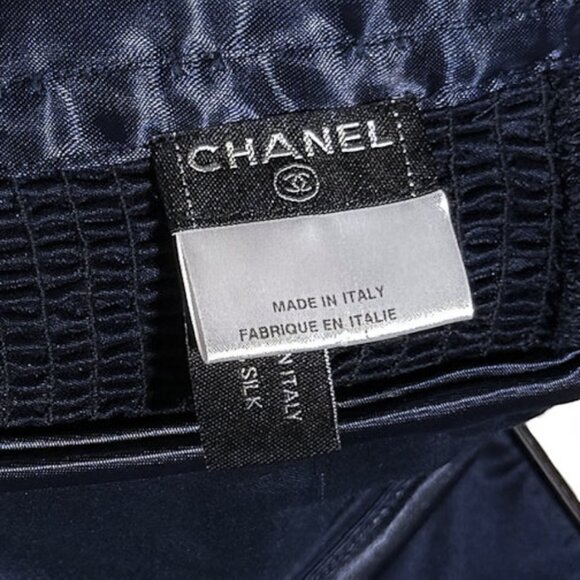 Chanel C08 Navy Blue Silk Satin Corset Top - Picture 11 of 13